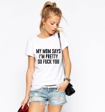 Tricou dama alb - My MOM says - L, THEICONIC