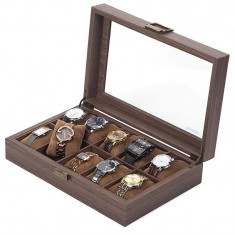 Cutie pentru 10 ceasuri Tabacco Brown - Culoare Maro - WZ4319 foto
