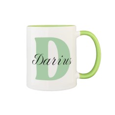 Cana m&acirc;ner verde personalizata prenume Darius, INOVATIX&reg;️. 330ml