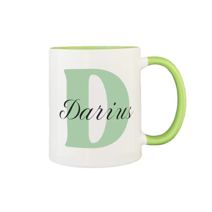 Cana m&acirc;ner verde personalizata prenume Darius, INOVATIX&reg;️. 330ml