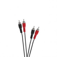 Cablu audio Generic 2x RCA - 2x RCA 3m Black foto