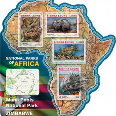 SIERRA LEONE 2016 - Fauna, parc Zimbabwe/ set complet - colita+bloc MNH