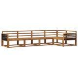 vidaXL Set de canapele de exterior 5 pcs natural Lemn Solid de Acacia 3382562