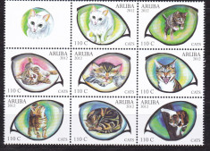 Aruba 2012 fauna pisici MI 673-680 MNH w59 foto