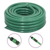 vidaXL Furtun de grădină cu set de racorduri, verde, 0,75&quot;, 20 m, PVC