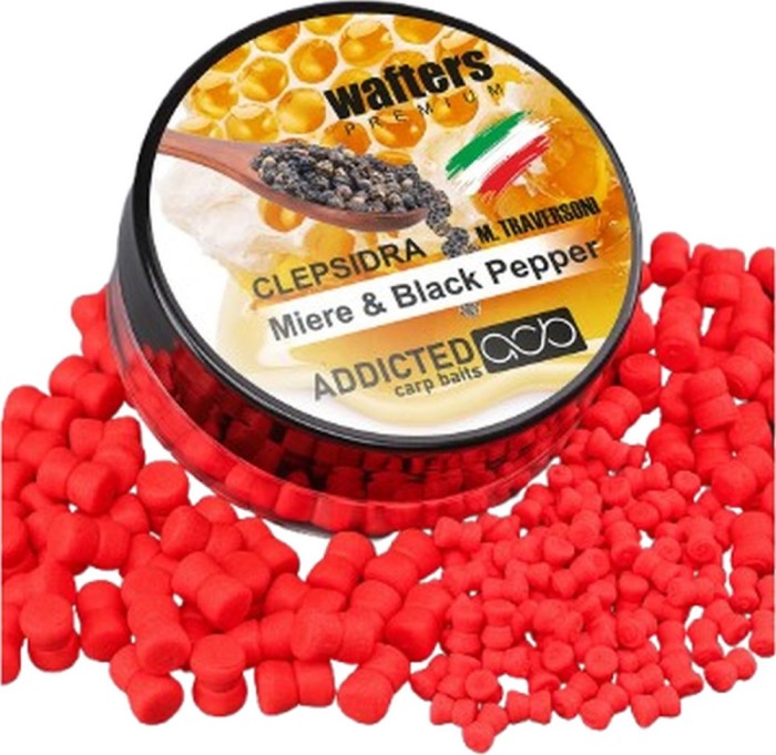 Wafters ADDICTED CARP BAITS Clepsidra Premium, Miere Black Pepper, 8mm, 40ml