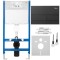 Cadru WC &icirc;ncastrat K011A-Q Rea cu buton T Black