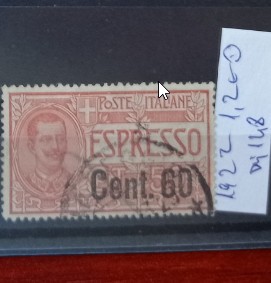 TS21 - Timbre serie Italia 1921 Mi148 foto