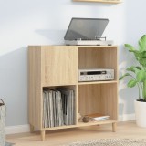 vidaXL Dulap pentru discuri stejar sonoma 84,5x38x89 cm lemn compozit