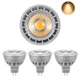 Cumpara ieftin Lampi LED MR16, AC/DC 12V, reflector 500LM alb cald 3000K, bec LED de 5W de inlocuire pentru lampi cu halogen de 50W, pachet de 4