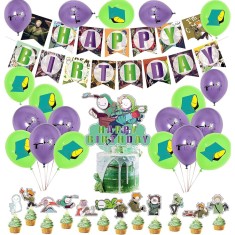 Set 26 decoratiuni pentru petrecere SMP, carton, latex, multicolor
