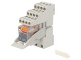 Releu intermediar 4PDT 230VAC pentru șină DIN