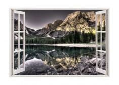 Autocolant decorativ, Fereastra, Natura si peisaje, Multicolor, 85 cm, 2483ST foto
