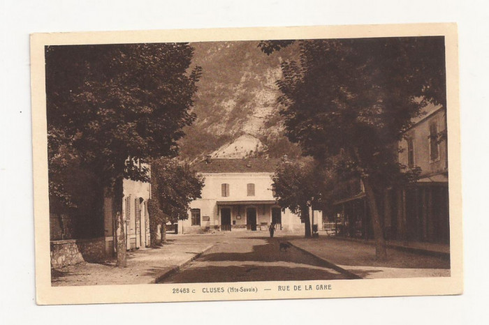 FV1 -Carte Postala -FRANTA- Cluses, Rue de la gare, necirculata 1920-1940