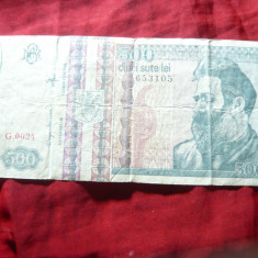 Bancnota 500 lei 1992 Brancusi cal. slaba