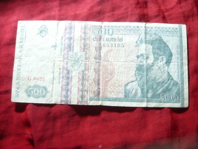 Bancnota 500 lei 1992 Brancusi cal. slaba foto