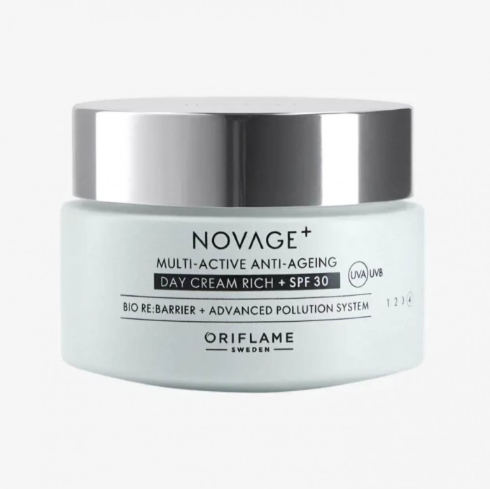Cremă de zi bogată SPF 30 Novage+ Multi-Active Anti-Ageing (Oriflame)