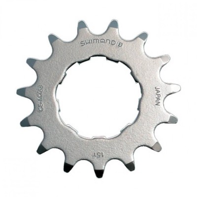 Pinion Shimano DX CS-MX66, 15T, cromat, fara distantier si piulita de fixare, am... Cod:ICSMX6615 foto