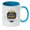 Cana maner albastru personalizata &quot;Cel mai bun BUNIC&quot;, INOVATIX&reg;. 330ml