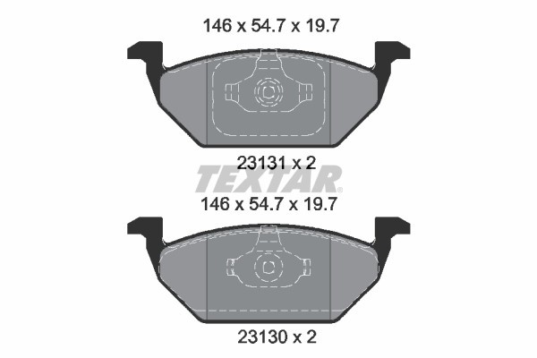 TEXTAR 2313001 Q+ set placute frana,frana disc