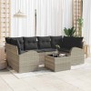 VidaXL Set de canapele pentru grădină 7 pcs Gri deschis și gri &icirc;nchis 3354611