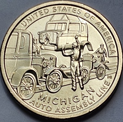 1 Dollar 2025 USA, Michigan, Innovation, unc, lit.D / P foto