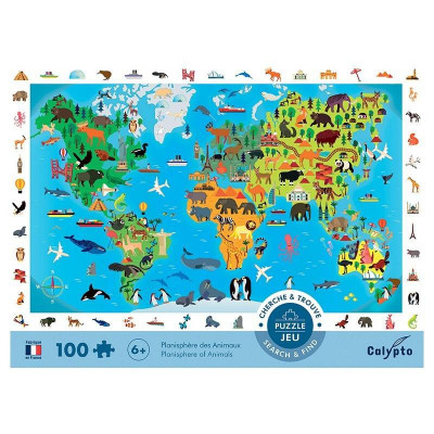 Puzzle Harta Lumii 100 Pcs foto