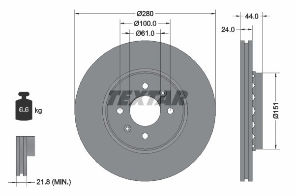 TEXTAR 92254603 PRO Disc frana