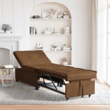 vidaXL Canapea Extensibilă 3 &icirc;n 1 cu Design de Extindere Maro din Piele Suedată Artificială
