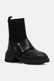 GOE botine culoarea negru, cu toc plat, SS2N4071 BLACK