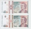 Set 1000 Lei 1991 &amp; 1993 UNC, Romania, Bancnote Romanesti, Numismatica