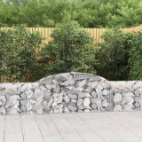 Cosuri gabion arcuite, 13 buc., 300x30x60/80cm, fier galvanizat GartenMobel Dekor, vidaXL