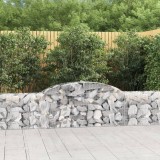 Coșuri gabion arcuite, 4 buc., 300x30x60/80 cm, fier galvanizat