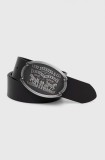 Levi&#039;s curea de piele culoarea negru