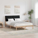 Cumpara ieftin Cadru de pat Maro si negru 160 x 200 cm Lemn masiv de pin