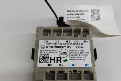Modul de control ușă dreapta spate MERCEDES-BENZ EQC 2023 OEM: A1679003718,A2139011208,A1679025009,A2C7470862300 29074989 foto