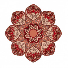 Sticker decorativ Mandala, Rosu, 50 cm , 1067STK