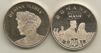 ROMANIA 50 BANI 2019 din fisic UNC - REGINA MARIA , necirculate foto