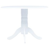 Gossi masa de bucatarie, alb, 106 cm, lemn masiv de hevea