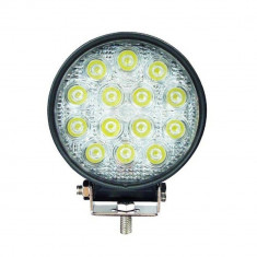 Proiector LED auto offroad 42W 12V-24V, 3080 lumeni, rotund