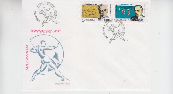 C12 - FDC Romania - Secolul XX - Millenium - LP1491 - 1999
