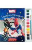 Marvel. Sa pictam cu Razbunatorii. Carte de colorat cu pensula si acuarele