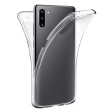 Husa htphone full tpu 360 v2 pentru samsung galaxy note 10 plus, transparent