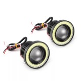 Set 2 proiectoare 89mm cu led si angel eyes, 12v , universale