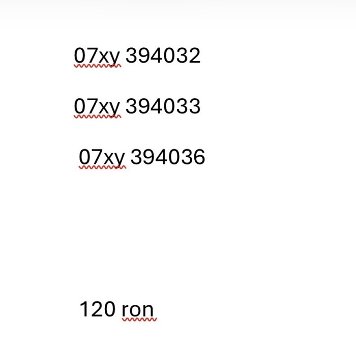 Cartele numere consecutive