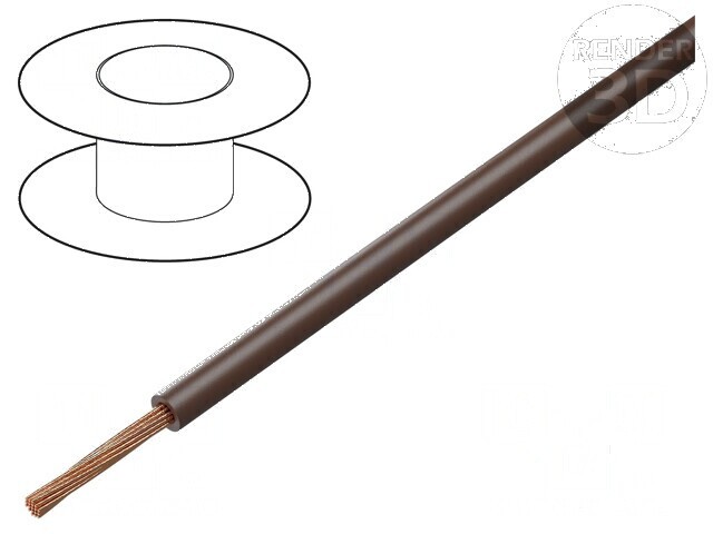 Cablu FLRYW-B 1x1mm2 Cu PVC maro 60V 1,9-2,1mm