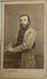 Foto CDV Edward W. Gantt (1829 - 1874), general in Razboiul Civil american, &icirc;n haine civile / istorie militara USA, atelier Arthur Radoult