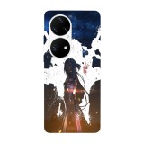 Husa compatibila cu Huawei Nova 8i model Sword Art Online Kirito and Asuna Swords, Silicon, TPU, Viceversa, Transparent, Carcasa