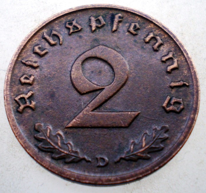 2.945 GERMANIA 2 REICHSPFENNIG 1940 D