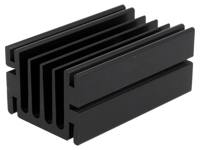 Radiator Aluminiu Negru TO220 75x46x33mm
